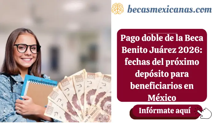 Pago doble de la Beca Benito Juárez 2026: fechas del próximo depósito para beneficiarios en México El pago doble de la Beca Benito Juárez en 2026 representa una ayuda significativa para los estudiantes en México. Este apoyo económico está diseñado para fomentar la permanencia en el sistema educativo y aliviar la carga financiera de las familias. Las fechas de los próximos depósitos son clave para los beneficiarios. Es importante que estén informados sobre el calendario oficial y los requisitos para asegurar la correcta recepción del apoyo. Contexto general del programa social Beca Benito Juárez El programa Beca Benito Juárez es fundamental para apoyar a los estudiantes en México. Su enfoque se centra en brindar apoyo económico a quienes desean continuar sus estudios de nivel medio superior en instituciones públicas. Objetivos y alcance del programa en México Este programa se creó con el objetivo de reducir la deserción escolar y aumentar las oportunidades educativas. Busca garantizar que los jóvenes puedan completar sus estudios, facilitando su acceso a recursos necesarios para su formación. El alcance del programa incluye a estudiantes de diversas regiones, asegurando que los más vulnerables puedan disfrutar de este beneficio económico. Esto contribuye a formar una sociedad más educada y equitativa. Perfil de los estudiantes beneficiarios Los beneficiarios son estudiantes de nivel medio superior en instituciones educativas públicas. El programa está diseñado para aquellos que enfrentan dificultades económicas que pueden afectar su permanencia escolar. Generalmente, estos estudiantes provienen de familias de bajos ingresos, lo que hace que la beca sea vital para su continuidad educativa. Monto y periodicidad de los apoyos económicos Los beneficiarios reciben un apoyo económico de 1,900 pesos cada dos meses. Este monto se entrega directamente en sus cuentas del Banco del Bienestar, facilitando el acceso a los recursos. La periodicidad de los pagos permite a los estudiantes planificar sus gastos relacionados con útiles escolares, transporte y alimentación, asegurando un ambiente propicio para el aprendizaje. Características del pago doble en 2026 En 2026, el programa de la Beca Benito Juárez implementa un pago doble que beneficiará a los estudiantes. Este financiamiento adicional tiene implicaciones significativas para los jóvenes y sus familias. Definición y razones del pago doble El pago doble es una estrategia introducida para ofrecer un apoyo económico más robusto a los beneficiarios. Este enfoque responde a la necesidad de mitigar las brechas económicas y asegurar la continuidad educativa de los jóvenes estudiantes en población vulnerable. La intención es fortalecer su acceso a recursos necesarios para su educación. Desglose del monto total correspondiente El total del apoyo económico por el pago doble asciende a 3,800 pesos. Este monto se distribuye de la siguiente manera: pesos para el primer bimestre (enero y febrero). pesos para el segundo bimestre (marzo y abril). Este incremento apunta a ofrecer un alivio financiero más significativo durante períodos críticos académicos. Impacto del pago doble en los beneficiarios La implementación del pago doble tiene un impacto considerable en la vida de los beneficiarios. Proporciona un soporte económico esencial que puede facilitar la adquisición de materiales educativos, así como cubrir necesidades básicas como alimentación y transporte. Este apoyo es crucial para aquellos estudiantes que enfrentan dificultades financieras. Calendario y fechas oficiales de los próximos depósitos Las fechas de los próximos depósitos de la Beca Benito Juárez son esenciales para que los beneficiarios puedan planificar adecuadamente sus gastos. A continuación, se desglosan los detalles del calendario de pagos. Mes y periodo para el siguiente depósito El siguiente periodo de pagos está programado para abril de 2026. Durante este mes, los beneficiarios recibirán el apoyo económico correspondiente a los bimestres de enero a abril, que incluye el pago doble anunciado para este año. Proceso gradual según orden alfabético Los depósitos se realizarán de manera gradual. Se seguirá un orden alfabético basado en la primera letra del apellido paterno de los beneficiarios, lo que determinará el día específico en que recibirán su apoyo. Este método facilita la organización y distribución de los pagos. Día 1: A, B Día 2: C Día 3: D, E, F Día 4: G Día 5: H, I, J, K, L Día 6: M Día 7: N, Ñ, O, P, Q Día 8: R Día 9: S Día 10: T, U, V, W, X, Y, Z Fecha exacta y comunicación oficial de calendarios Aún no se ha establecido una fecha exacta para el inicio de los depósitos, pero se espera que se publique un calendario oficial en los primeros días de abril. Es fundamental que los beneficiarios revisen las actualizaciones en las plataformas oficiales de la Coordinación Nacional de Becas. Requisitos y recomendaciones para recibir el pago Para garantizar la recepción oportuna del apoyo económico, es esencial cumplir con ciertos requisitos y seguir recomendaciones prácticas. Estado actualizado de cuentas y registros Es fundamental que los beneficiarios verifiquen que su información personal en el sistema esté actualizada. Esto incluye: Nombre completo. Curp correctamente registrado. Datos del banco, asegurando que se tenga una cuenta activa en el Banco del Bienestar. Consejos para evitar retrasos en los depósitos Para prevenir inconvenientes en los pagos, se sugiere: Revisar periódicamente la cuenta asignada. Asegurarse de cumplir con todos los requisitos del programa. Mantener los datos de contacto actualizados para recibir notificaciones. Procedimiento en caso de falta de pago o errores Si se presenta un problema con el depósito, se recomienda seguir estos pasos: Contactar directamente al programa a través de los canales oficiales. Reunir documentación que respalde el reclamo. Esperar la respuesta oficial sobre el estado del pago y seguir las instrucciones proporcionadas. Uso adecuado y beneficios del apoyo económico Es fundamental que los estudiantes beneficiarios aprovechen el apoyo económico que se les otorga de manera eficiente. La correcta utilización de estos recursos puede marcar una gran diferencia en su formación académica y desarrollo personal. Prioridades de gasto para estudiantes beneficiarios El uso del apoyo debe enfocarse en cubrir las necesidades básicas que facilitan la educación. Las prioridades de gasto deberían incluir: Materiales educativos. Transporte hacia las instituciones educativas. Gastos en alimentación durante el horario escolar. Apoyo para útiles escolares y materiales educativos La Beca Benito Juárez es un recurso valioso para adquirir útiles escolares indispensables. Los beneficiarios pueden utilizar el monto recibido para: Comprar cuadernos y lápices. Adquirir libros de texto necesarios para sus estudios. Inversiones en tecnología como computadoras o tabletas. Gastos en alimentación y transporte El dinero también es útil para cubrir los gastos de alimentación y transporte. Los estudiantes pueden destinar parte del apoyo a: Alimentos saludables durante su jornada escolar. Pasajes o tarifas de transporte público para llegar a sus centros de estudio. Rol de la Coordinación Nacional de Becas y el Banco del Bienestar La Coordinación Nacional de Becas y el Banco del Bienestar juegan un papel fundamental en la gestión y entrega de la Beca Benito Juárez, asegurando que el apoyo llegue adecuadamente a los beneficiarios. Funciones en la entrega y administración de la beca La Coordinación Nacional de Becas se encarga de diversas tareas esenciales para la operación del programa. Entre sus funciones destacan: Gestionar los recursos financieros destinados a las becas. Supervisar el registro de beneficiarios y mantener actualizada la base de datos. Coordinar el proceso de entrega de los apoyos económicos a través del Banco del Bienestar. Canales oficiales para recibir información sobre pagos Es crucial que los beneficiarios utilicen los canales oficiales para estar al tanto de la información relacionada con sus becas. Los principales recursos disponibles son: Sitio web oficial de la Coordinación Nacional de Becas. Redes sociales oficiales donde se comparten actualizaciones frecuentes. Atención en las sucursales del Banco del Bienestar para resolver dudas. Estrategias para mejorar la comunicación con beneficiarios La Coordinación Nacional de Becas ha implementado estrategias para optimizar la comunicación con los beneficiarios. Estas incluyen: Creación de boletines informativos que se envían periódicamente. Capacitación al personal para brindar atención más efectiva. Establecimiento de un sistema de retroalimentación para atender las inquietudes y sugerencias de los estudiantes. Preguntas frecuentes sobre el pago doble y depósitos Existen diversas inquietudes respecto al pago doble y las fechas de depósito que es importante aclarar. A continuación, se presentan las cuestiones más comunes entre los beneficiarios. ¿Cuándo recibiré el pago doble si soy nuevo beneficiario? Los nuevos beneficiarios recibirán el pago doble en el mismo periodo que los demás, durante el mes de abril de 2026. Sin embargo, es crucial verificar que todos los datos estén correctamente registrados para asegurar la correcta recepción del apoyo. ¿Qué hacer si no llega el depósito en la fecha indicada? En caso de que el depósito no llegue en la fecha programada, se recomienda contactar a la Coordinación Nacional de Becas para el Bienestar. Esto se puede hacer a través de los canales oficiales de comunicación para aclarar cualquier inconveniente. ¿Cómo verificar el monto total recibido? Para comprobar el monto total recibido, se puede acceder al estado de cuenta en la plataforma del Banco del Bienestar. También es recomendable revisar la información disponible en los anuncios oficiales del programa. ¿Se repetirán los pagos dobles en años siguientes? La continuidad de los pagos dobles dependerá de las decisiones del Gobierno federal y del presupuesto asignado en años posteriores. Por lo tanto, es fundamental estar atento a futuras comunicados y anuncios oficiales.