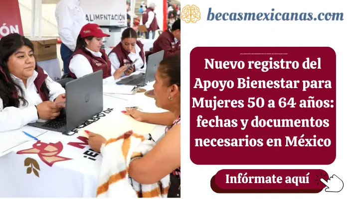 Nuevo registro del Apoyo Bienestar para Mujeres 50 a 64 años: fechas y documentos necesarios en México