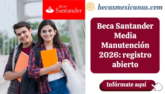 Estudiante consultando las convocatorias de Becas Santander 2026