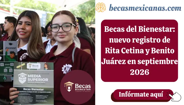 Familia consultando el registro de las becas del Bienestar Rita Cetina y Benito Juárez 2026