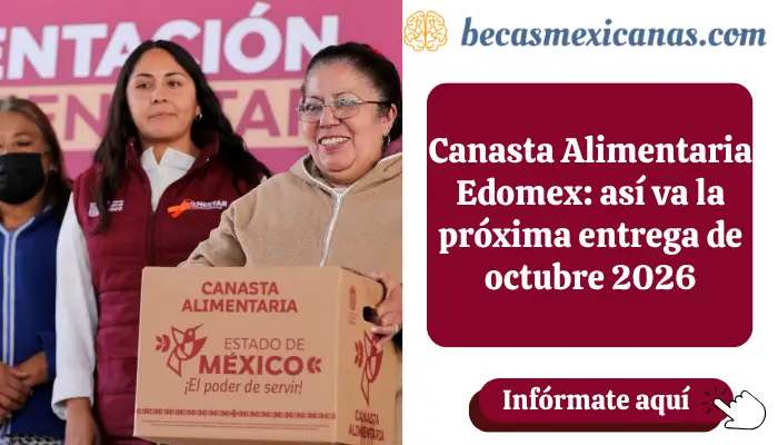 Mujer recibiendo la Canasta Alimentaria del Edomex en octubre 2026